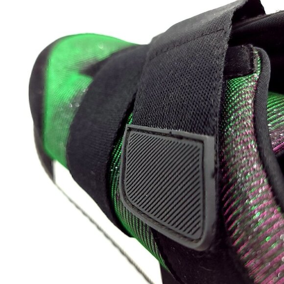 Juicy Couture Women's 6.5 Metalic Irridescent Hook and Loop Fashion Sneakers - Picture 6 of 12